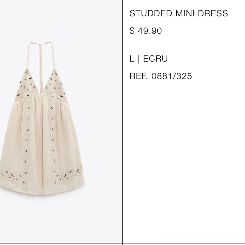 ZARA STUDDED DRESS